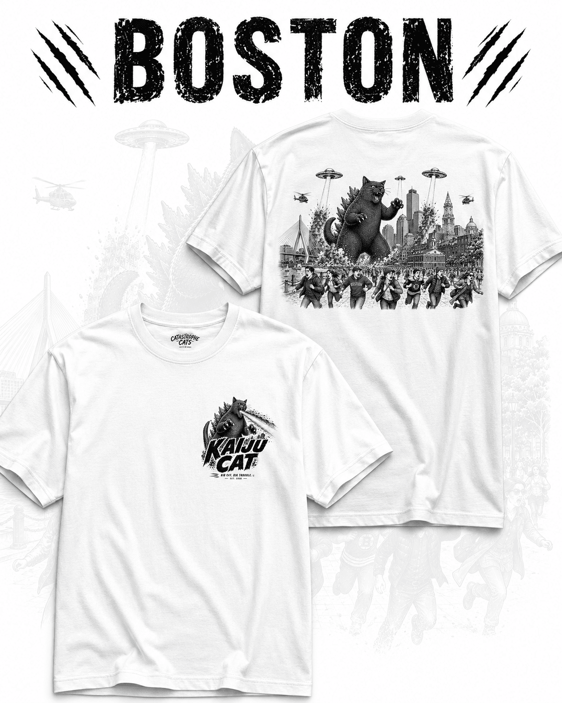Boston Has a Cat Problem Catastrophe Cats T-Shirt